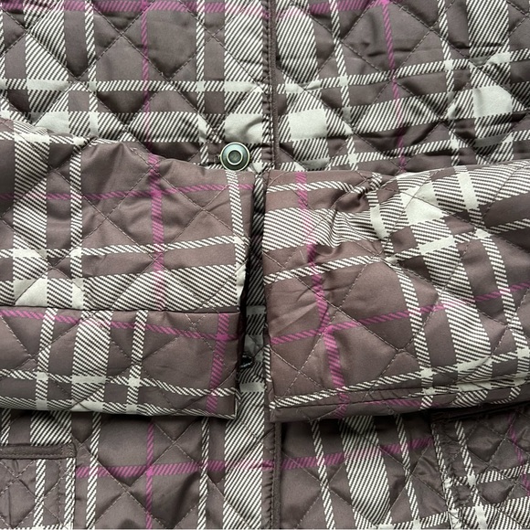 STUDIO WORKS QUILTED BROWN PLAID JACKET SIZE L - Picture 7 of 14